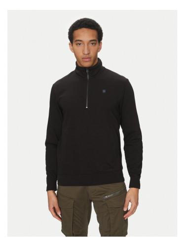G-Star Raw Суитшърт Nifous Half Zip D26305-D566 6484 Черен Regular Fit