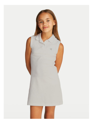 Calvin Klein Jeans Ежедневна рокля IG0IG02914 Бял Regular Fit