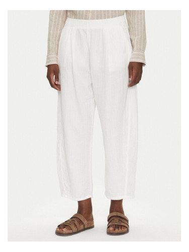 Gap Текстилни панталони 713952-00 Бял Regular Fit