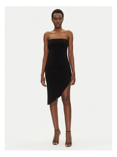 NORMA KAMALI Коктейлна рокля KK4223PL949001 Черен Slim Fit