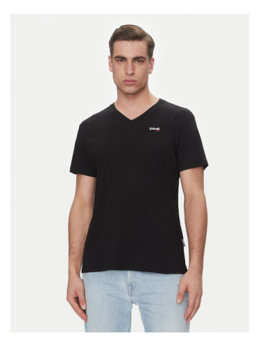Schott NYC Тишърт TSCASUALV Черен Regular Fit