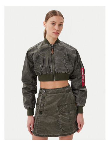 Alpha Industries Яке бомбър MA-1 Vintage 156002 Зелен Regular Fit