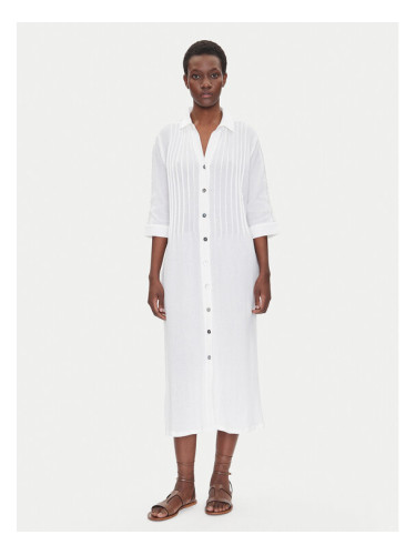 Iconique Рокля тип риза IC25-111 Бял Regular Fit