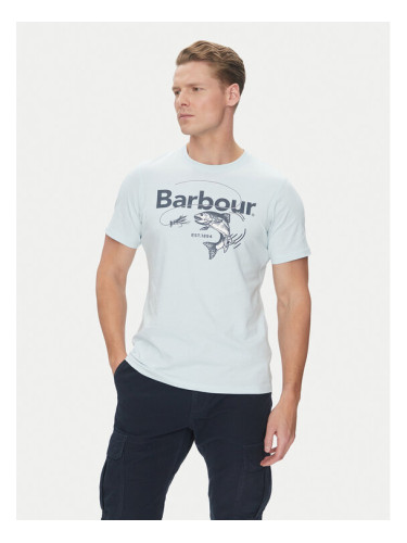 Barbour Тишърт Lydd MTS1396BU61 Светлосиньо Regular Fit