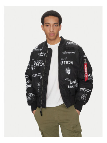 Alpha Industries Яке бомбър MA-1 Peace 156136 Черен Regular Fit