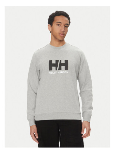 Helly Hansen Суитшърт Logo Crew 30395 Сив Regular Fit