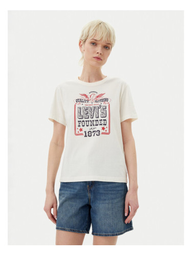 Levi's® Тишърт A8802-0041 Бял Standard Fit
