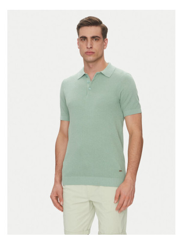 INDICODE Тениска с яка и копчета Invorm 30-485 Зелен Regular Fit