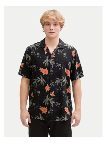 Tom Tailor Denim Риза 1045191 Черен Relaxed Fit