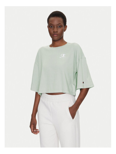 Champion Тишърт Icons Washed Look 118023 Зелен Loose Fit