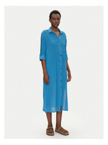 Iconique Рокля тип риза IC25-111 Син Regular Fit