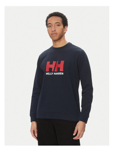 Helly Hansen Суитшърт Logo Crew 30395 Тъмносин Regular Fit