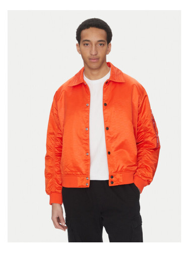 Alpha Industries Яке бомбър Coach Logo 156145 Оранжев Regular Fit