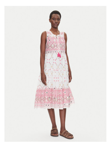 Iconique Лятна рокля IC25-036 Бял Regular Fit