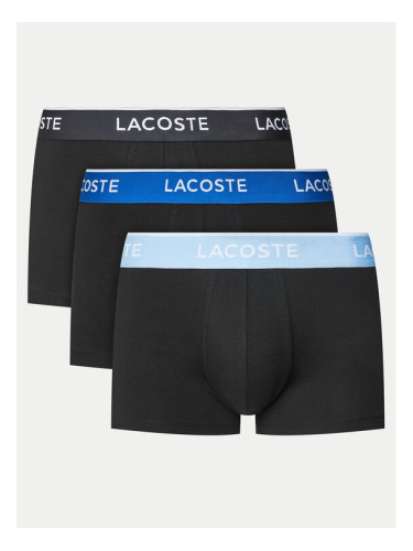 Lacoste Комплект 3 чифта боксерки 5H1297 Черен