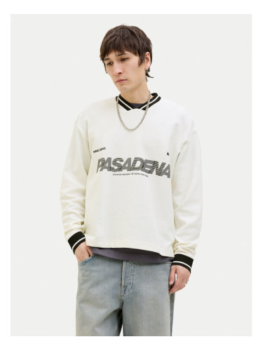 Jack & Jones Суитшърт Horizon 12278566 Бял Oversize