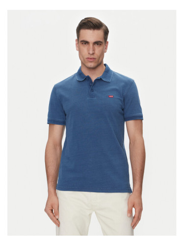 Levi's® Тениска с яка и копчета Housemark 35883-0271 Син Straight Fit