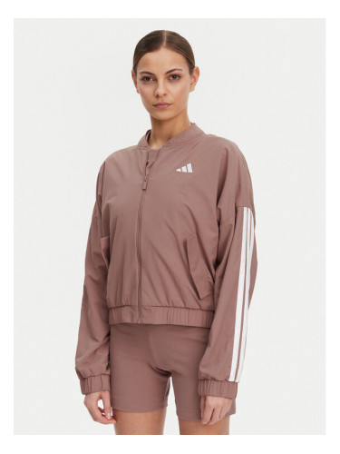 adidas Яке бомбър Essentials 3-Stripes JD5318 Розов Loose Fit