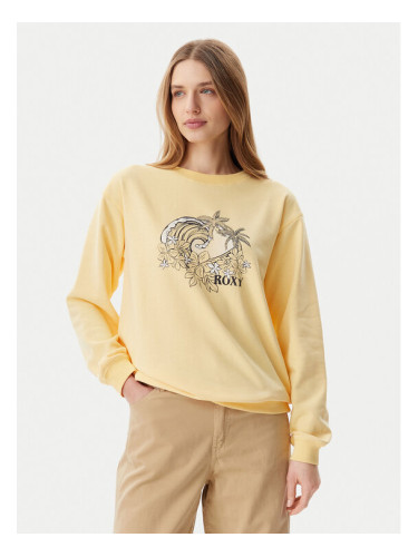 Roxy Суитшърт ERJFT04963 Жълт Regular Fit