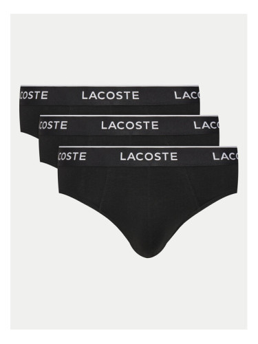 Lacoste Комплект 3 чифта слипове 8H1293 Черен
