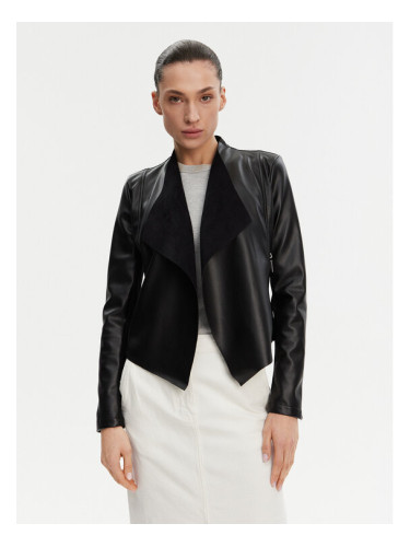 French Connection Яке от имитация на кожа 75BZ7 Черен Regular Fit