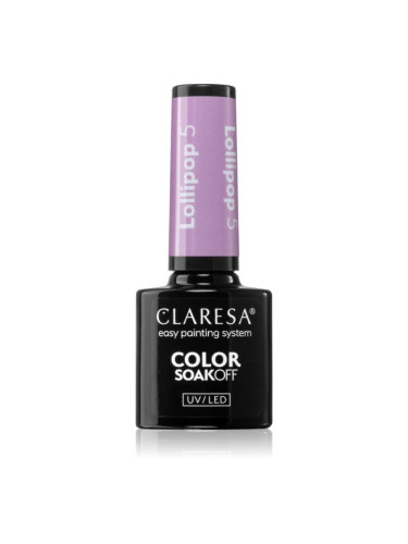 Claresa SoakOff UV/LED Color Lollipop гел лак за нокти цвят 5 гр.