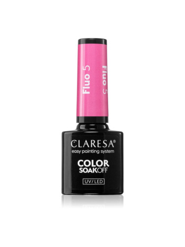 Claresa SoakOff UV/LED Color Fluo гел лак за нокти цвят 5 5 гр.