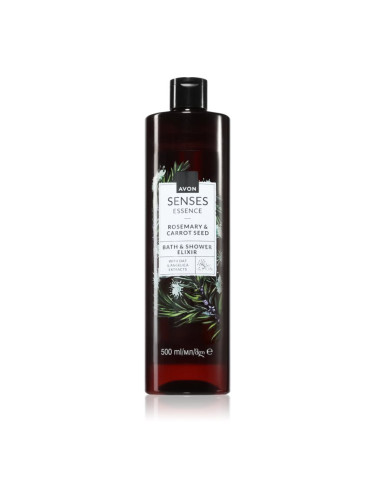 Avon Senses Essence Rosemary & Carrot Seed кремообразен душ-гел и гел за вана 500 мл.