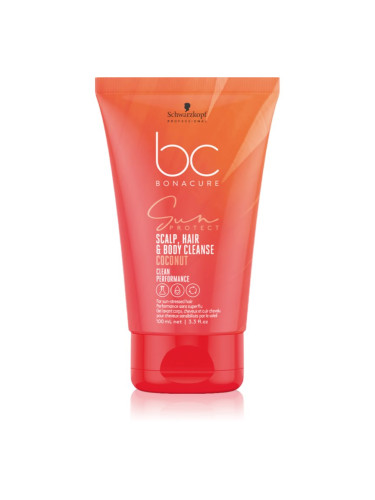 Schwarzkopf Professional BC Bonacure Sun Protect Scalp, Hair & Body Cleanse шампоан за коса и тяло 100 мл.