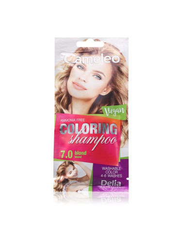 Delia Cosmetics Cameleo Coloring Shampoo тониращ шампоан За коса цвят 7.0 Blond 40 мл.