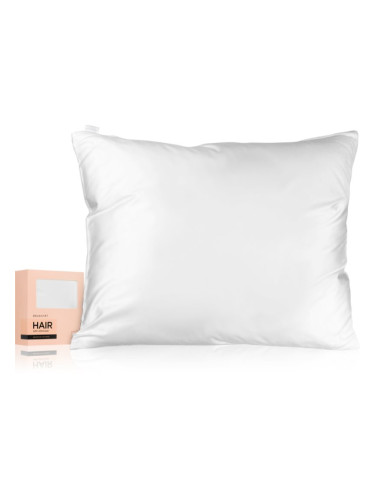 BrushArt Hair Satin pillowcase калъфка за възглавница сатен White 50x60 см