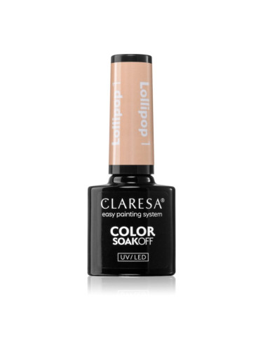Claresa SoakOff UV/LED Color Lollipop гел лак за нокти цвят 5 гр.