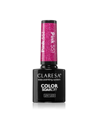 Claresa SoakOff UV/LED Color Balloon Journey гел лак за нокти цвят Pink 551 5 гр.
