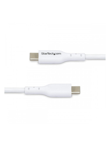 Кабел USB-C Startech USB2CC1MNCWHE Бял 1 m