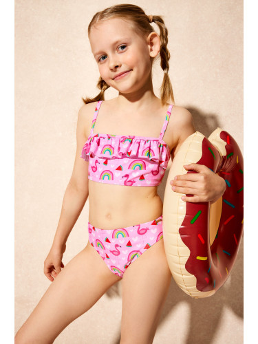 Бански за момичета от две части Rainbow