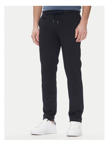 Bugatti Текстилни панталони 4036 36827 Тъмносин Slim Fit