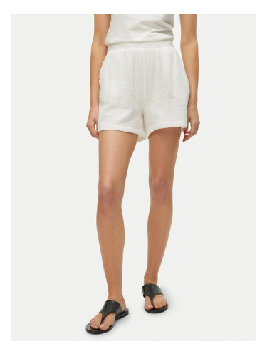 Vero Moda Шорти от плат Natali 10279687 Бял Baggy Fit