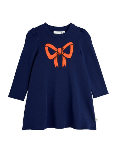 MINI RODINI Ежедневна рокля Bow 2515011360 Тъмносин Regular Fit