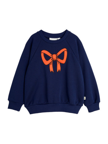 MINI RODINI Суитшърт Bow 2512012960 Тъмносин Regular Fit