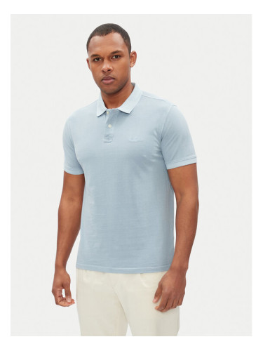 Pepe Jeans Тениска с яка и копчета New Oliver PM542099 Син Regular Fit