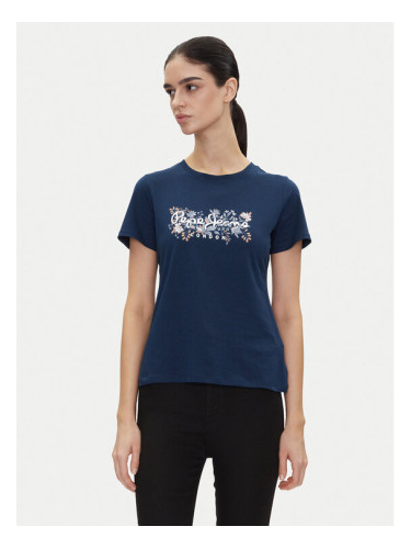 Pepe Jeans Тишърт Rosalind PL506034 Тъмносин Regular Fit