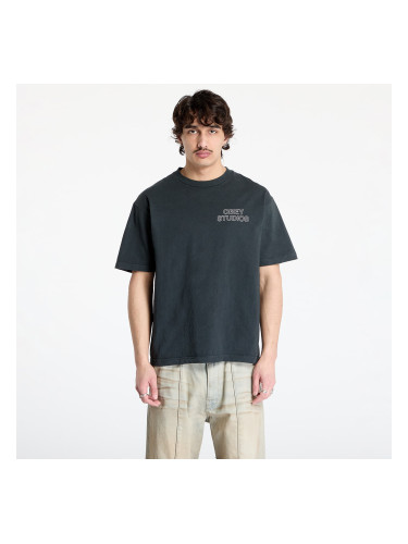 Тениска OBEY Studios Outline T-Shirt Pigment True Vintage Black XL