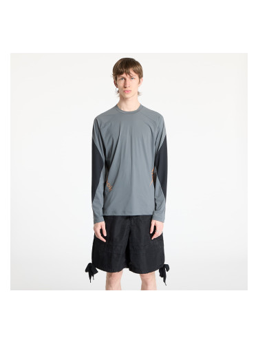 Тениска Reebok Longsleeve Run Tee UNISEX Grey 3/ Washed Black XL