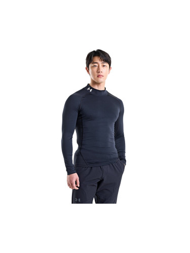 Тениска Under Armour Hg Armour Comp Mock LS Black/ White XS