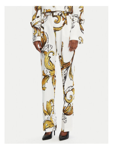 Versace Jeans Couture Текстилни панталони 78HAA111 Бял Straight Fit