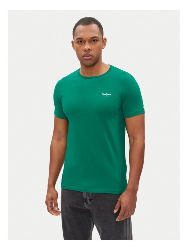 Pepe Jeans Тишърт Original Basic PM508212 Зелен Slim Fit