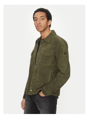 JOOP! Jeans Кожено яке 15 Georg 80000766 Зелен Regular Fit