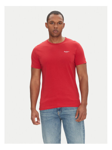 Pepe Jeans Тишърт Original Basic PM508212 Червен Slim Fit