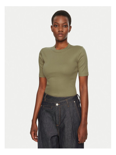 IVY OAK Тишърт Kristin IO1100X2351 Каки Slim Fit