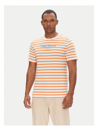 Pepe Jeans Тишърт PM509407 Бял Regular Fit